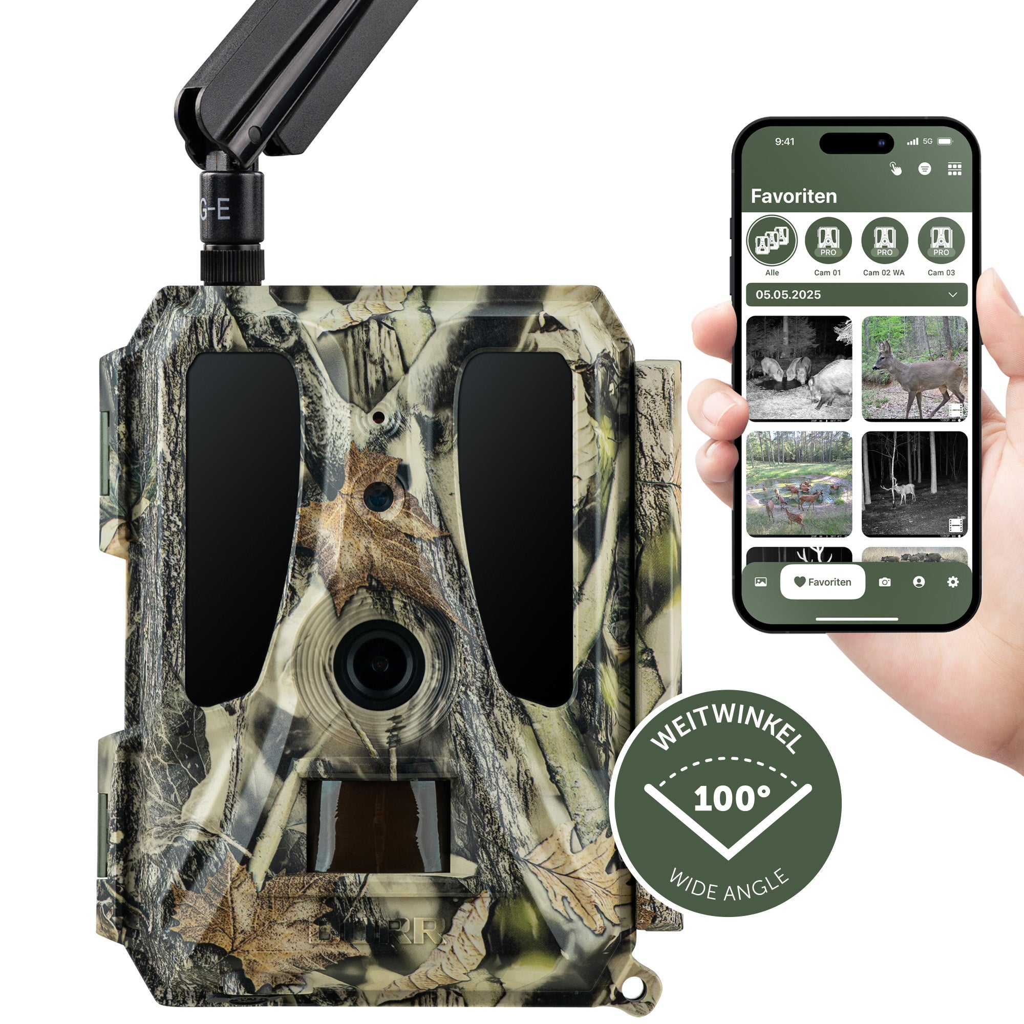 Wildkamera Cloud Pro 4G - Simlockfrei, APP, Akku- & Batteriebetrieb