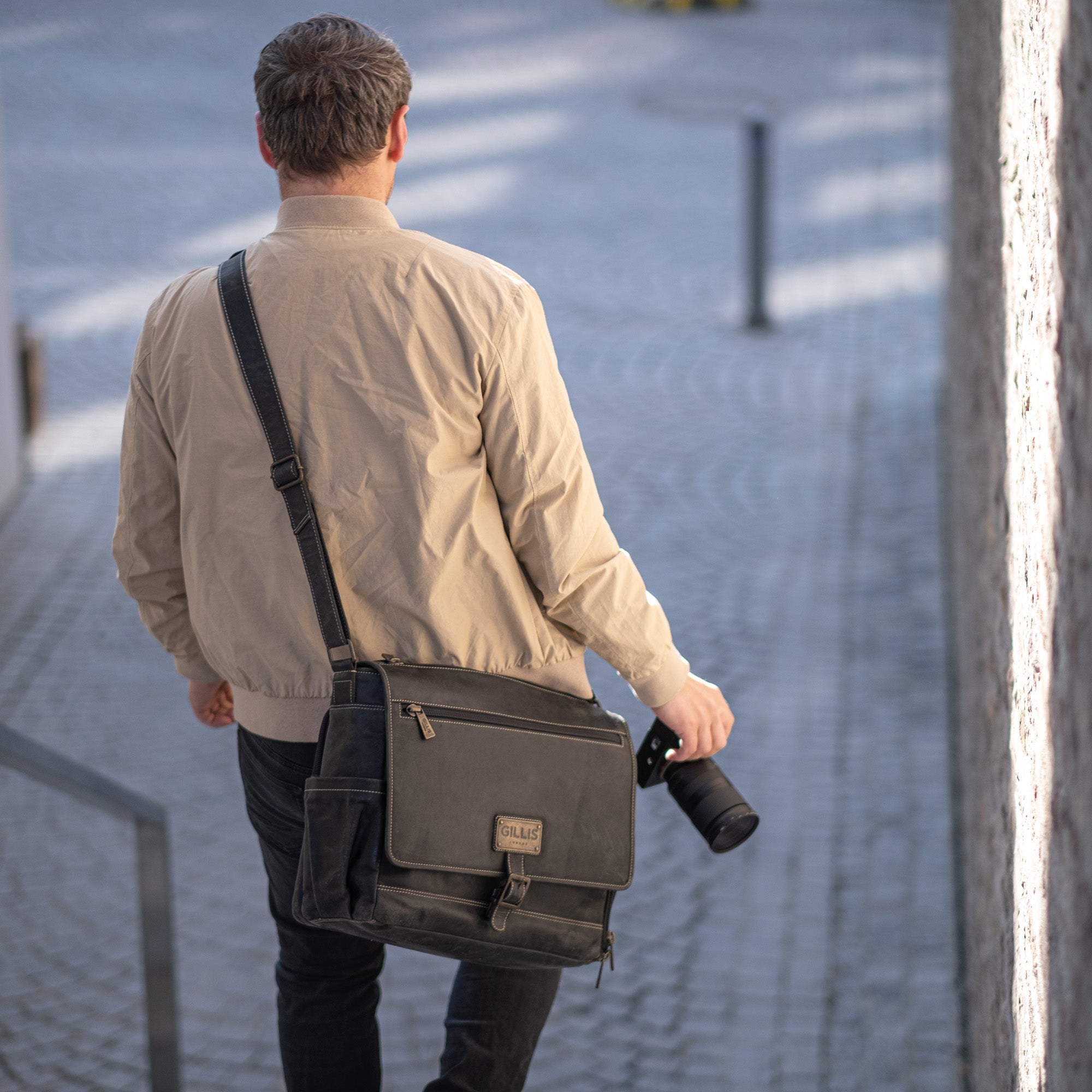 Leder Street-Messenger-Bag Trafalgar