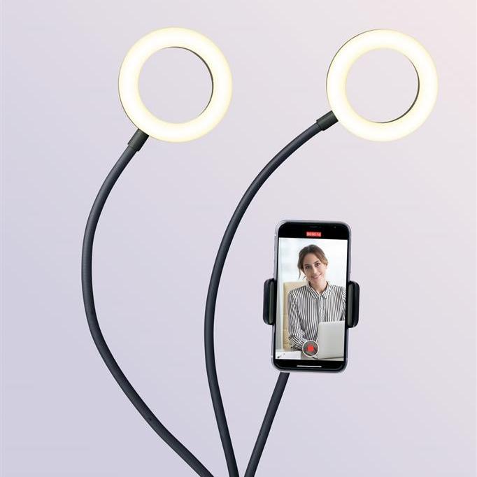 LED Selfie 2-er Ringlicht SLR-12 Bi-Color