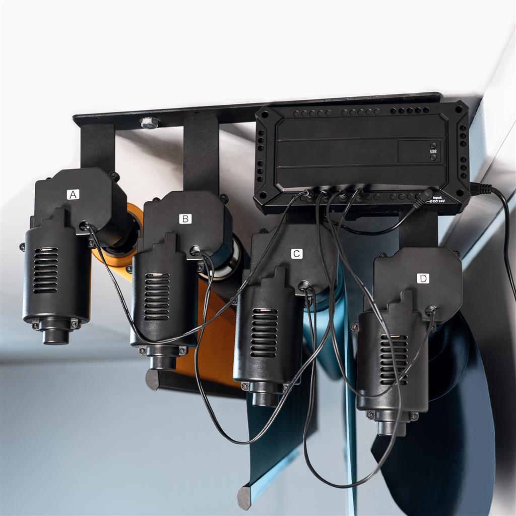 Funk Motor Rollenaufhänger f. 4 Papierhintergründe